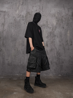 UNDERWATER Wax Bandage Multi Pocket Rivet Work Shorts