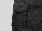 UNDERWATER Wax Bandage Multi Pocket Rivet Work Shorts