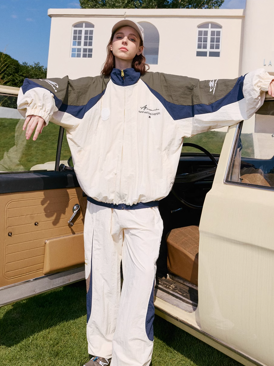 Harsh and Cruel Colorblocking Basic Logo Training Track Jacket