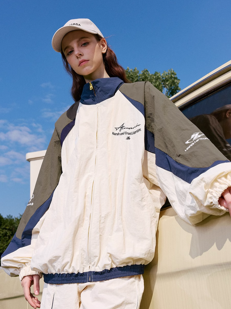 Harsh and Cruel Colorblocking Basic Logo Training Track Jacket