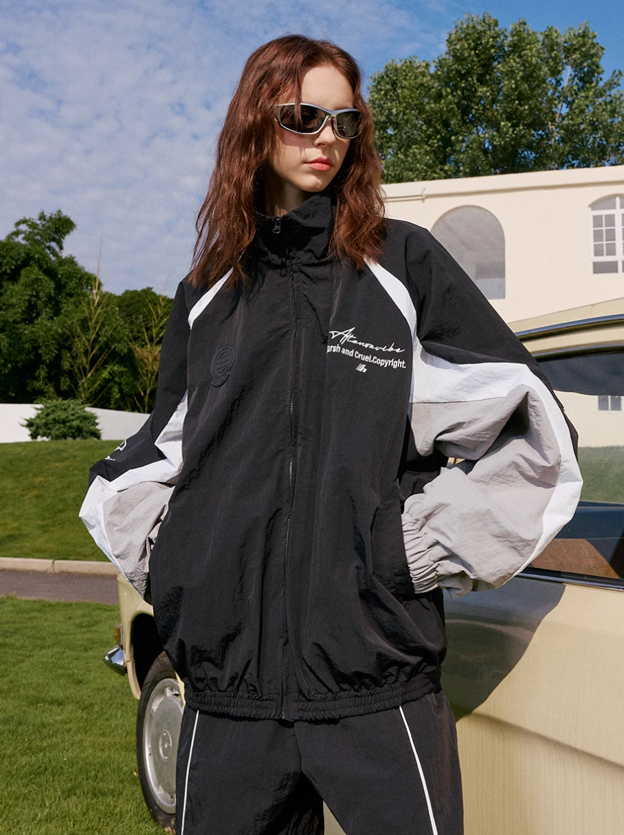 Harsh and Cruel Colorblocking Basic Logo Training Track Jacket