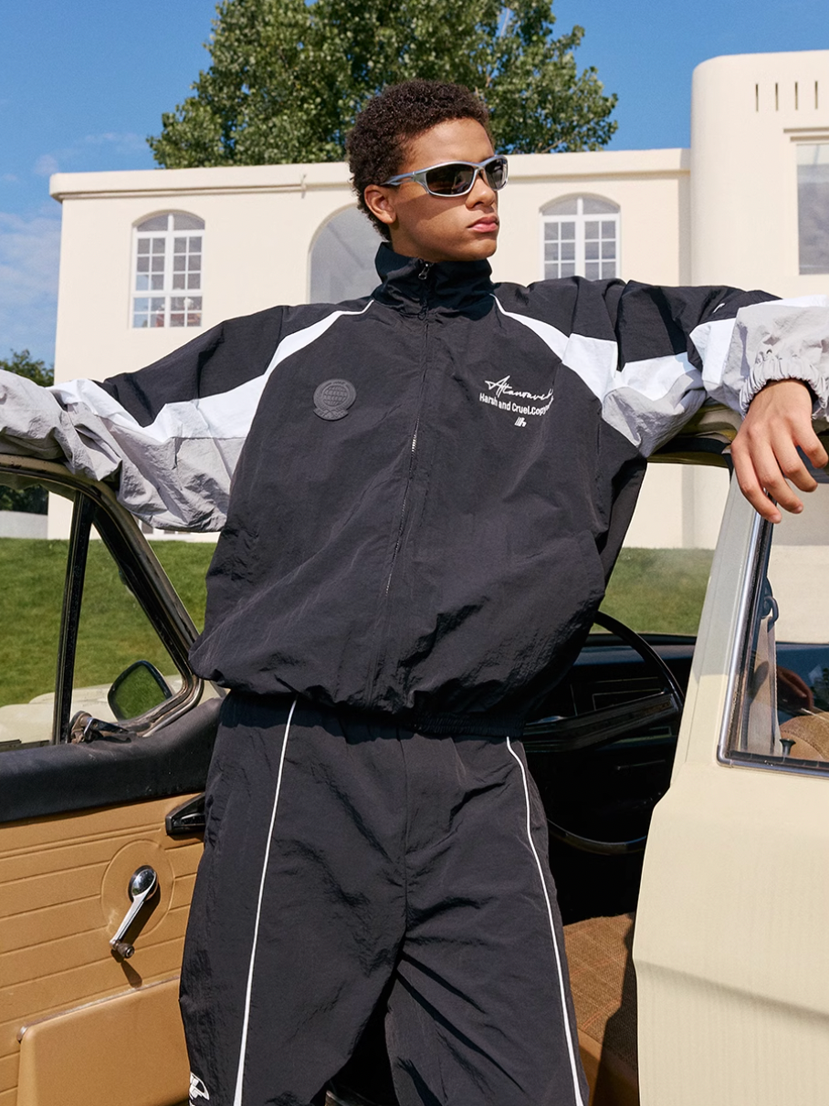 Harsh and Cruel Colorblocking Basic Logo Training Track Jacket