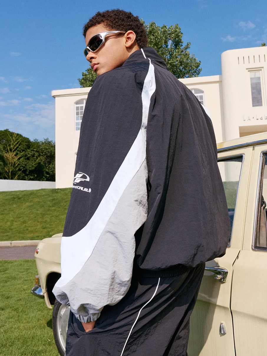 Harsh and Cruel Colorblocking Basic Logo Training Track Jacket
