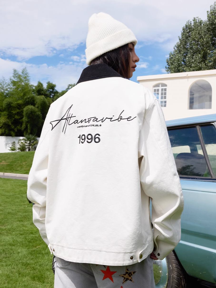Harsh and Cruel Vintage Handwritten Embroidered Detroit Jacket