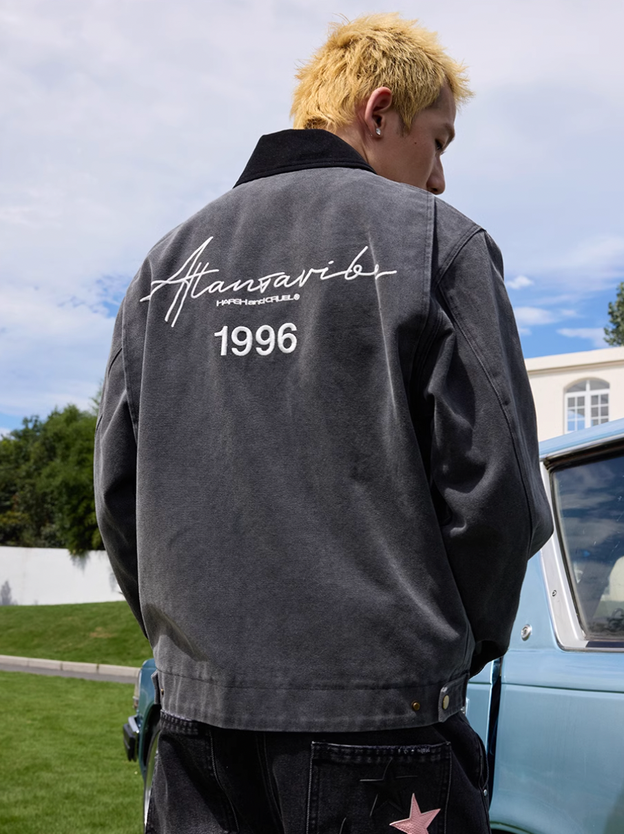 Harsh and Cruel Vintage Handwritten Embroidered Detroit Jacket