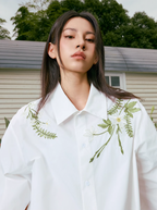 Harsh and Cruel Floral Embroidered Long Sleeve Shirt