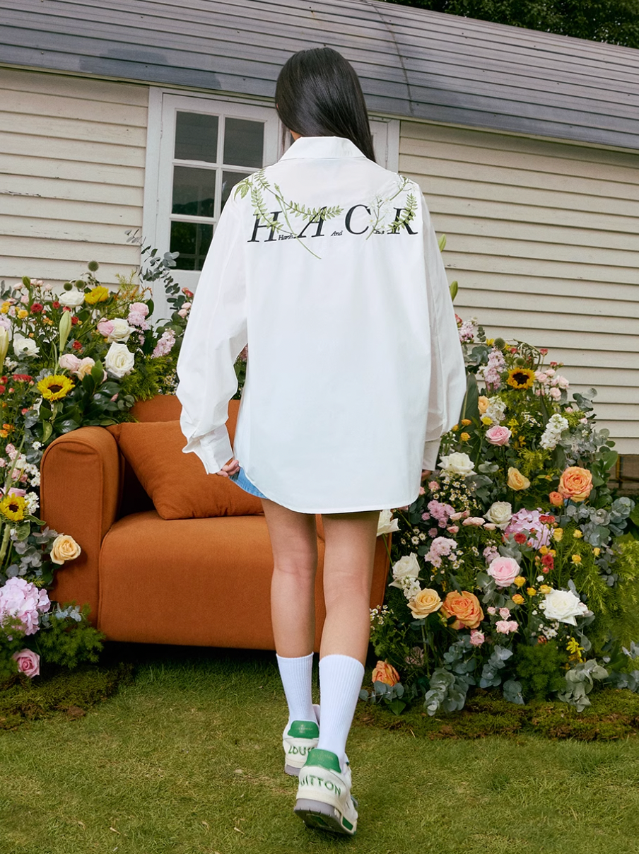 Harsh and Cruel Floral Embroidered Long Sleeve Shirt