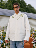 Harsh and Cruel Floral Embroidered Long Sleeve Shirt