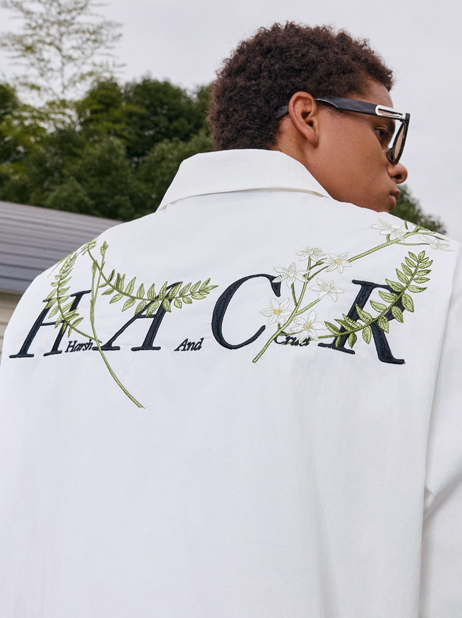 Harsh and Cruel Floral Embroidered Long Sleeve Shirt