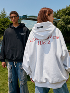 Harsh and Cruel Basic Logo Slogan HACR Embroidered Hoodie