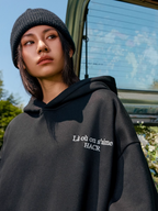 Harsh and Cruel Basic Logo Slogan HACR Embroidered Hoodie