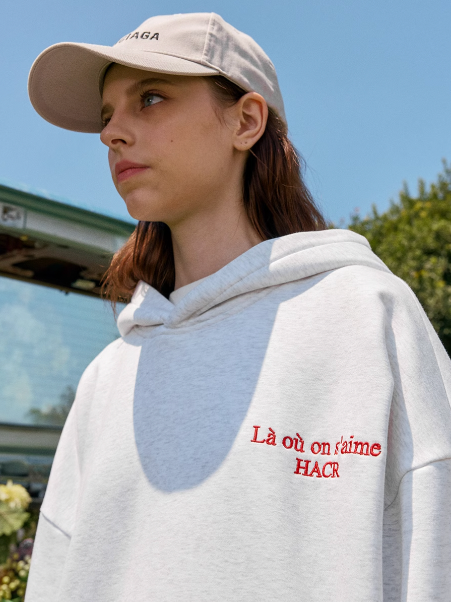 Harsh and Cruel Basic Logo Slogan HACR Embroidered Hoodie