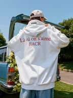 Harsh and Cruel Basic Logo Slogan HACR Embroidered Hoodie