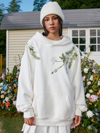 Harsh and Cruel Floral Garland Embroidered HACR Hoodie