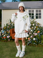 Harsh and Cruel Floral Garland Embroidered HACR Hoodie