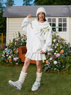 Harsh and Cruel Floral Garland Embroidered HACR Hoodie