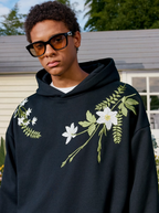 Harsh and Cruel Floral Garland Embroidered HACR Hoodie