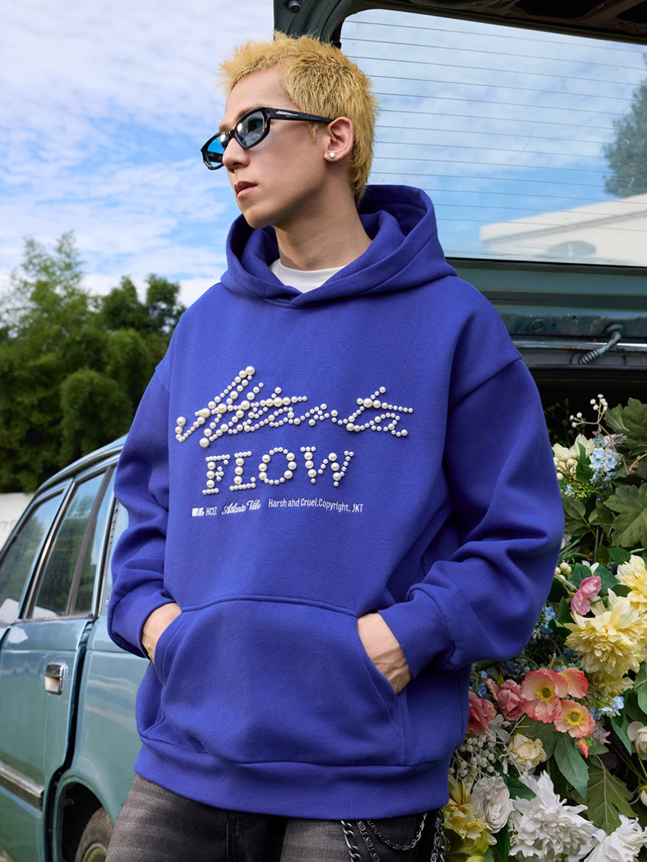 Harsh and Cruel Pearl Embroidery Hoodie