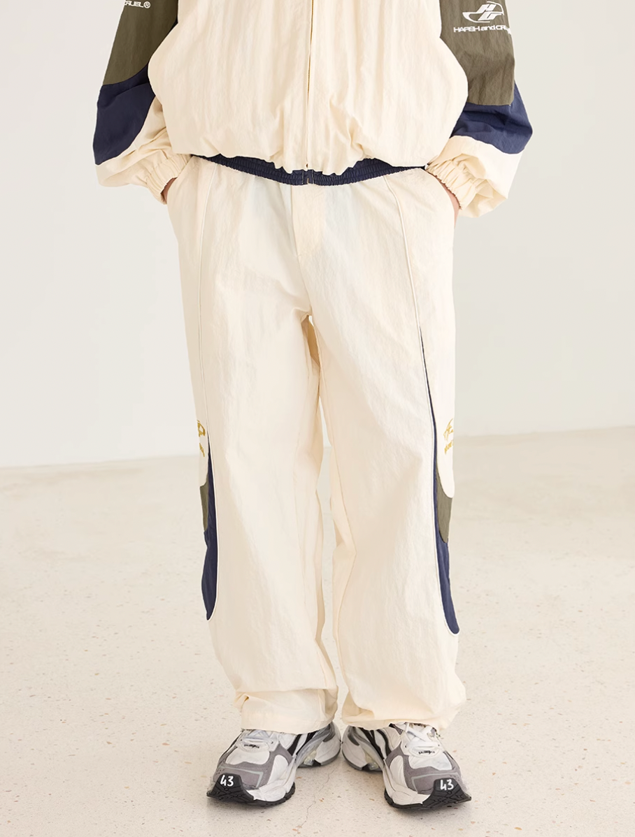 Harsh and Cruel Contrast Color Stitching Logo Track Pants