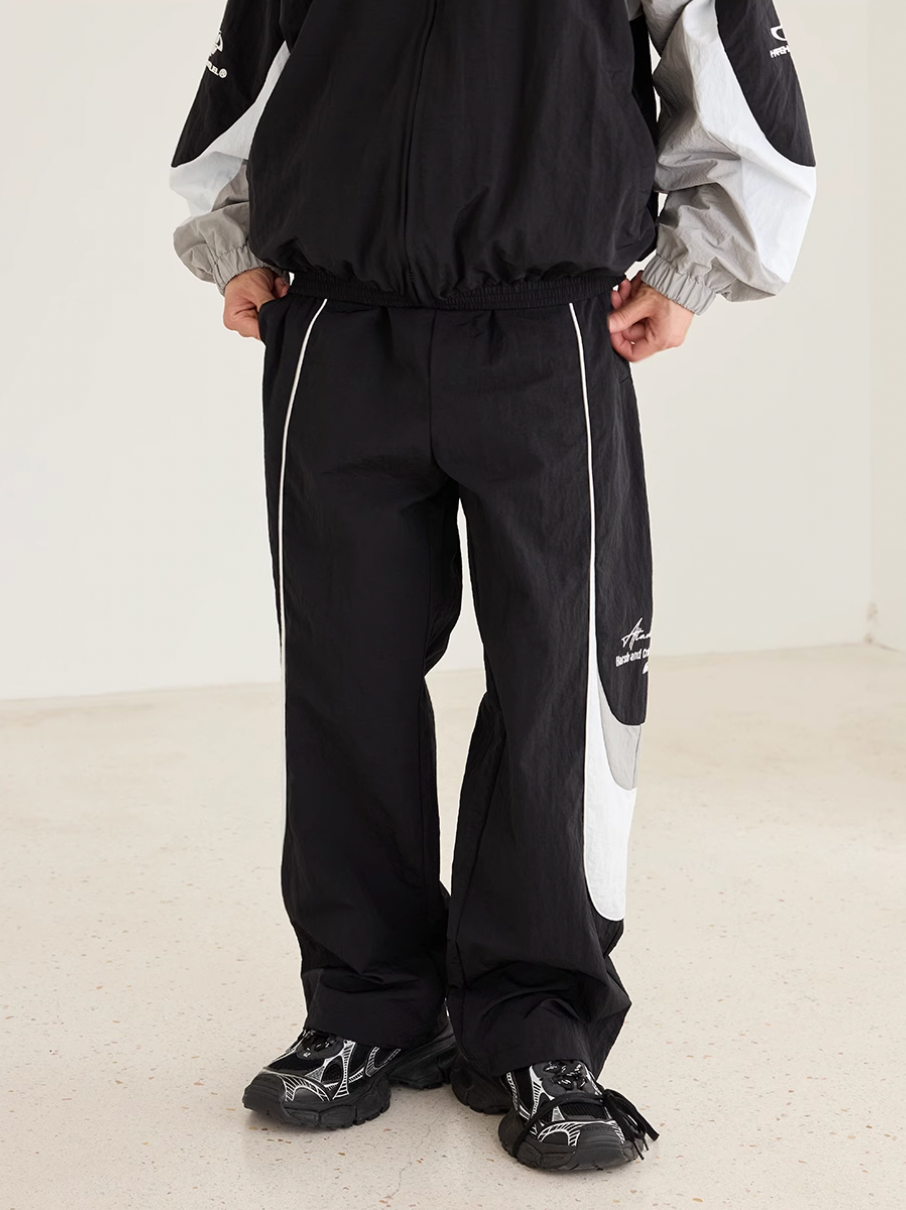 Harsh and Cruel Contrast Color Stitching Logo Track Pants