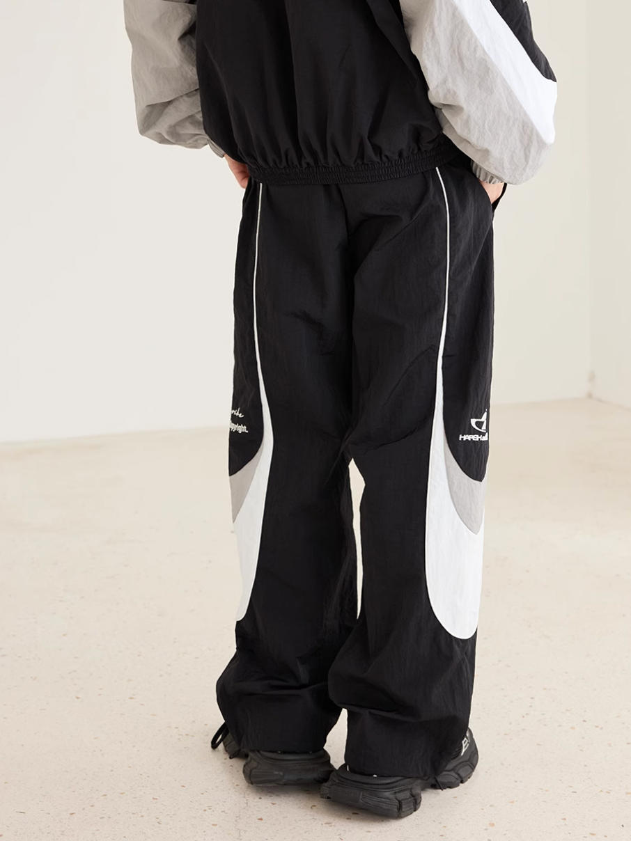 Harsh and Cruel Contrast Color Stitching Logo Track Pants
