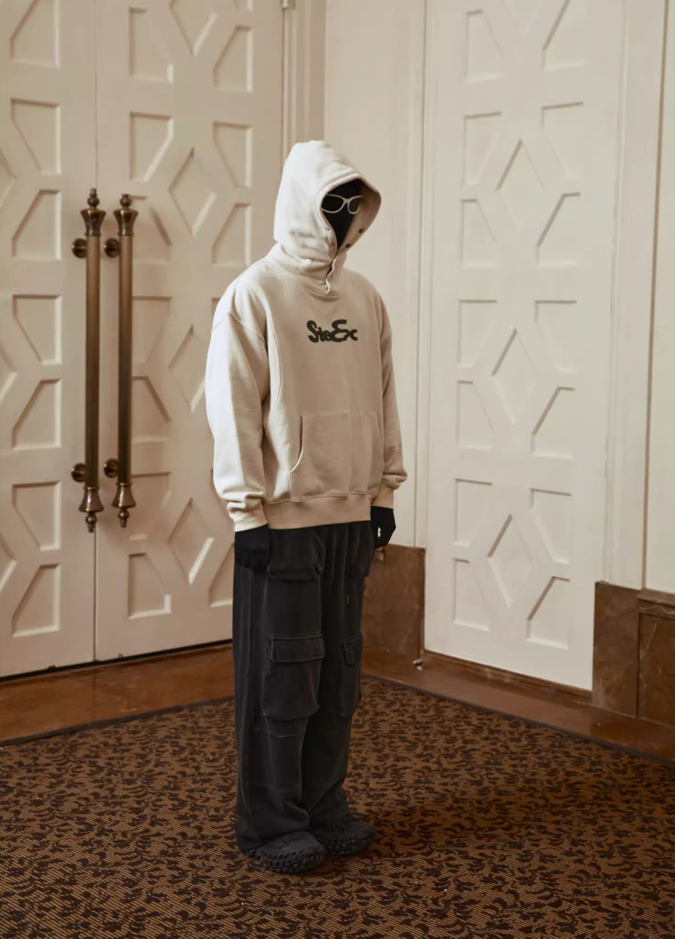 STEEPC Balaclava Foam Print Hoodie