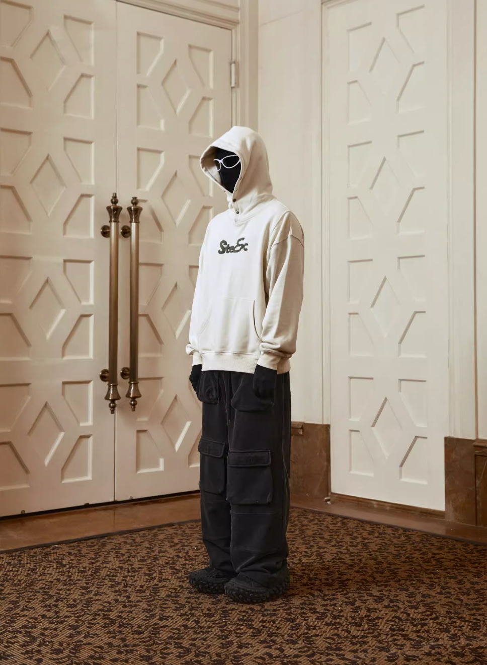 STEEPC Balaclava Foam Print Hoodie