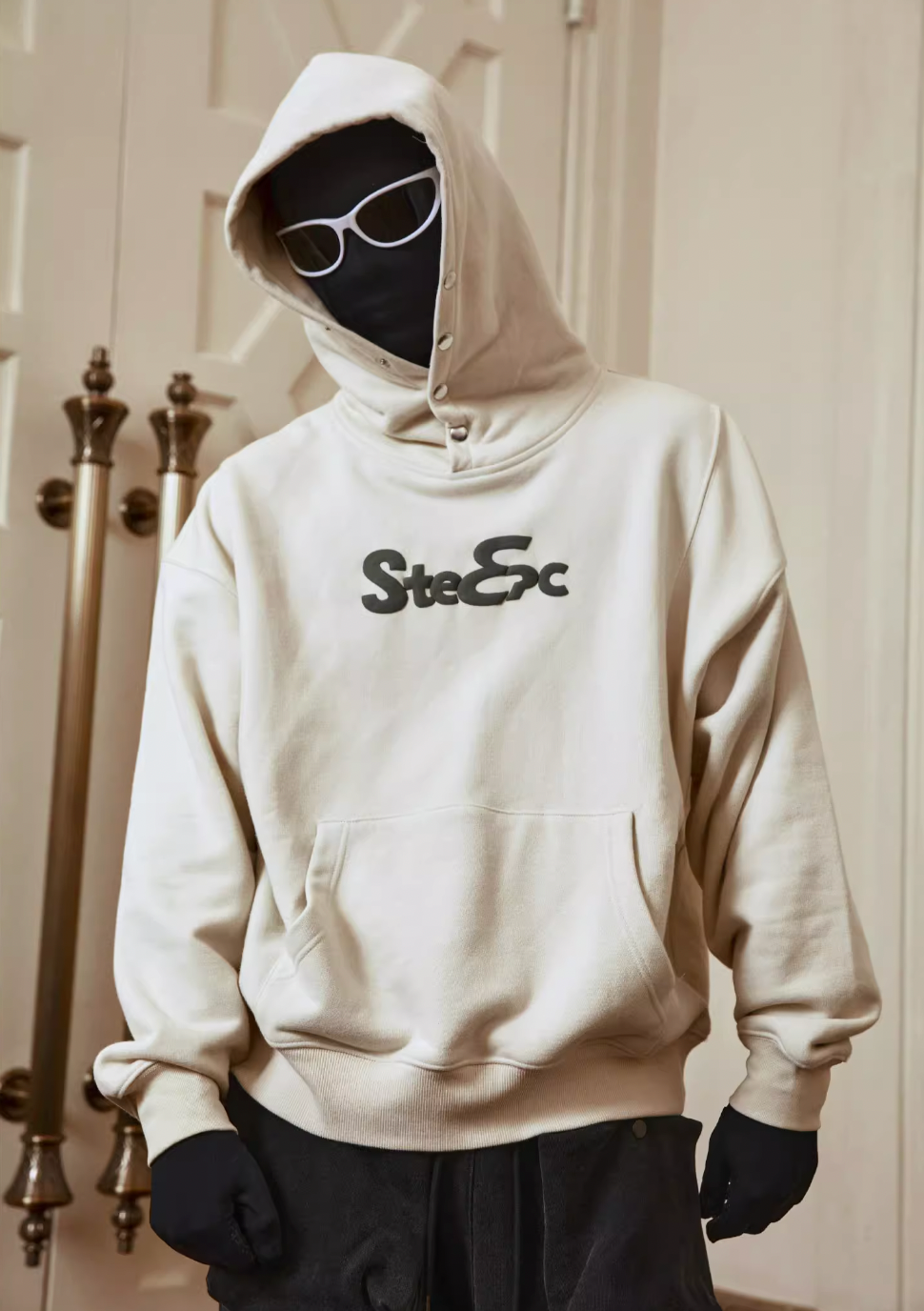 STEEPC Balaclava Foam Print Hoodie