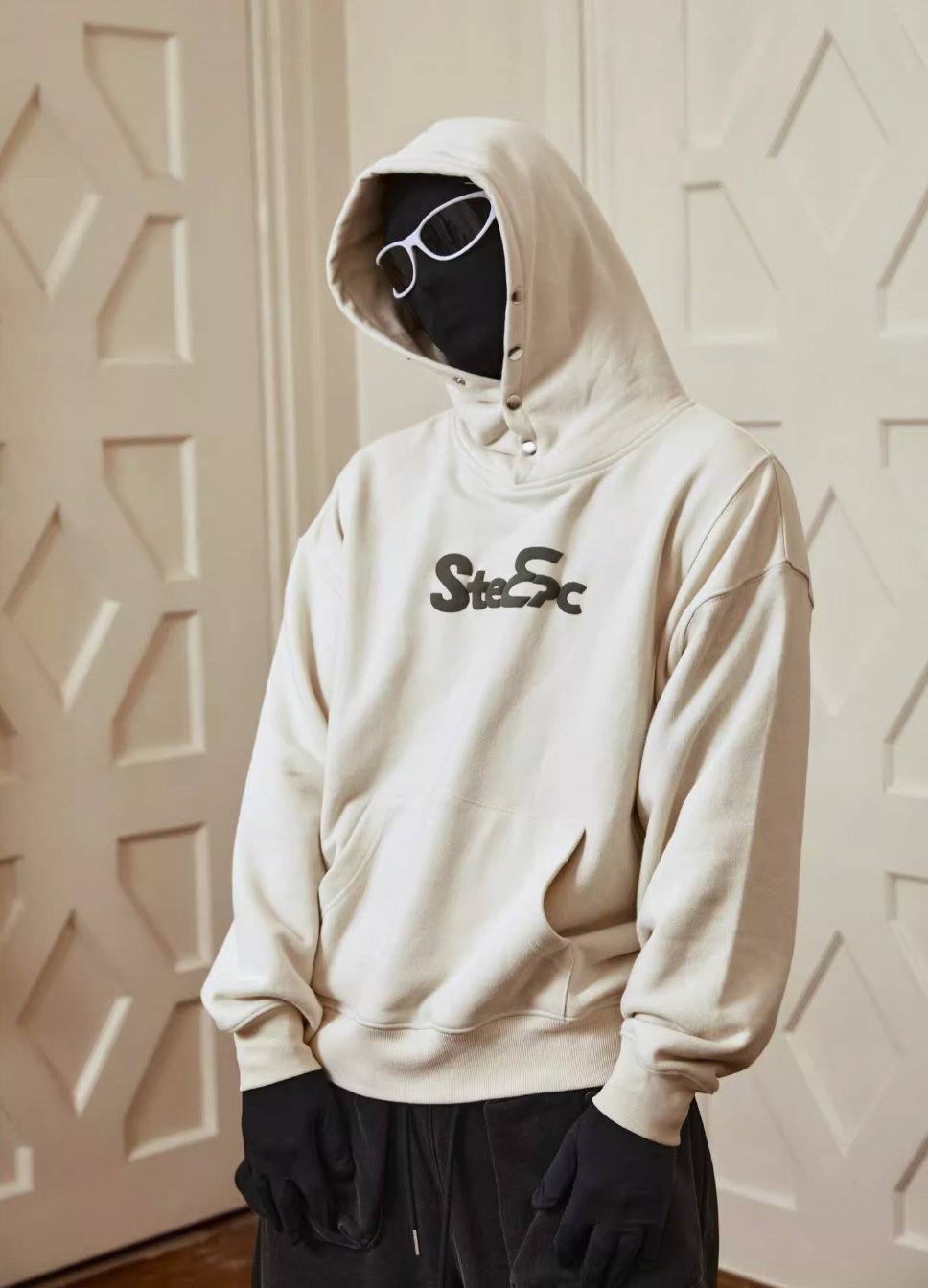 STEEPC Balaclava Foam Print Hoodie