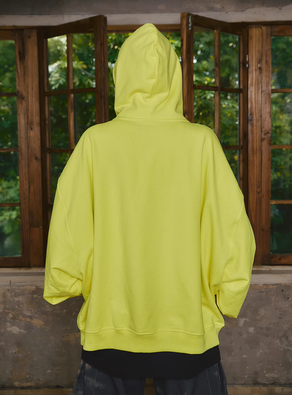 STEEPC Sparkling Fluorescent Yellow Zip Hoodie