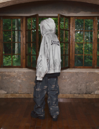 STEEPC Blade Drop Shoulder Dirty Zip Hoodie