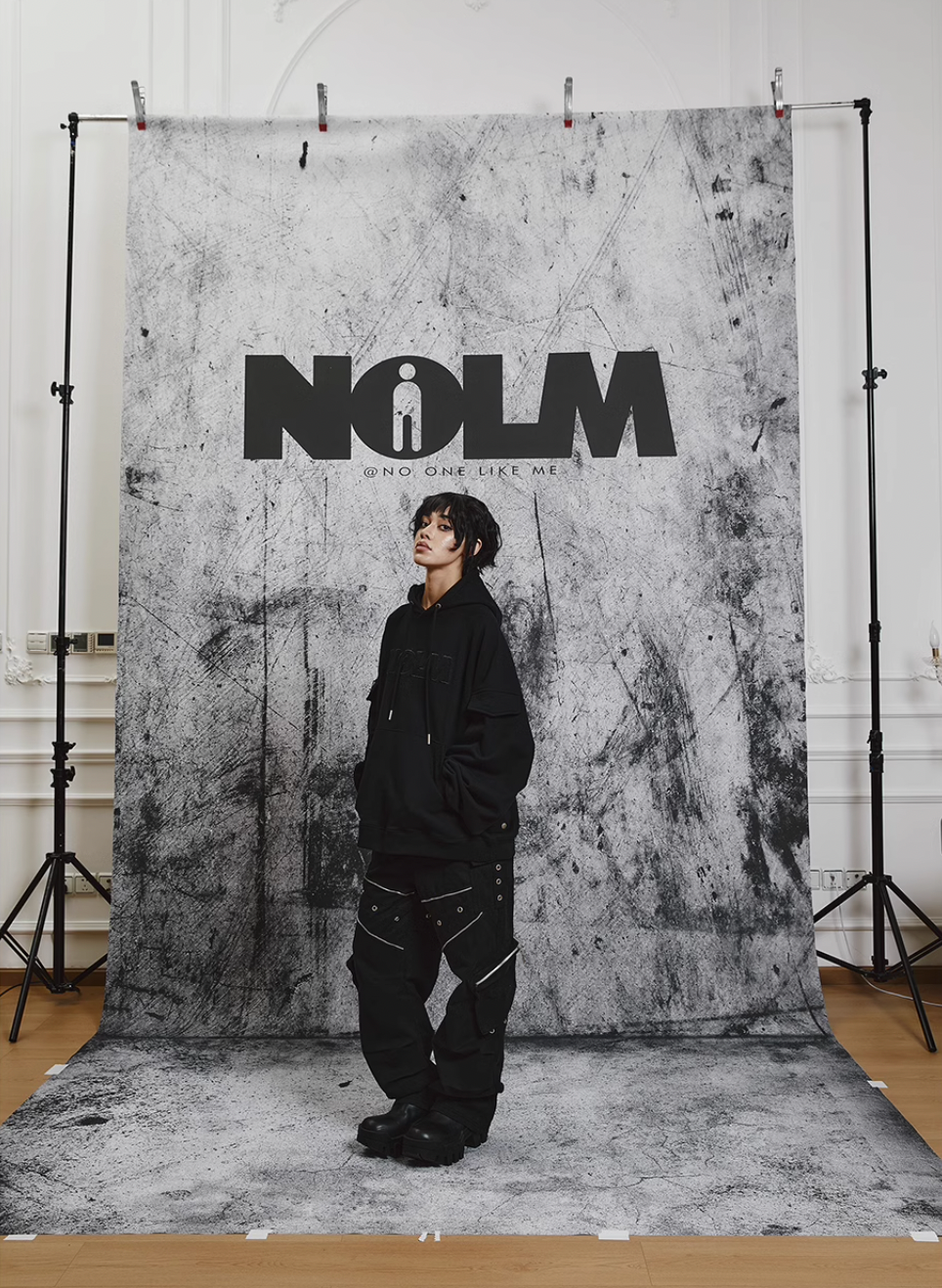 STEEPC NOLM Embroidered Logo Loose Hoodie