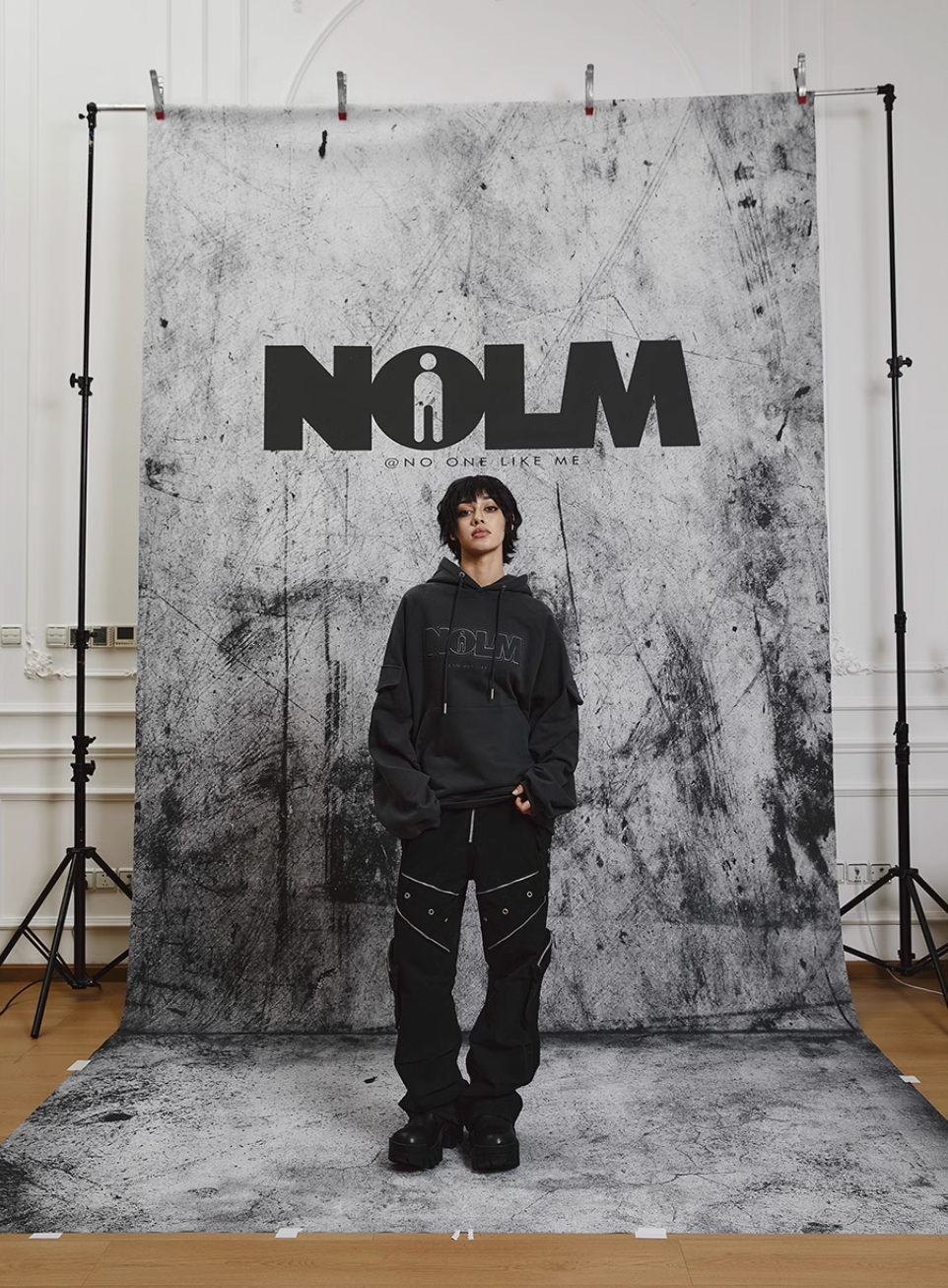 STEEPC NOLM Embroidered Logo Loose Hoodie