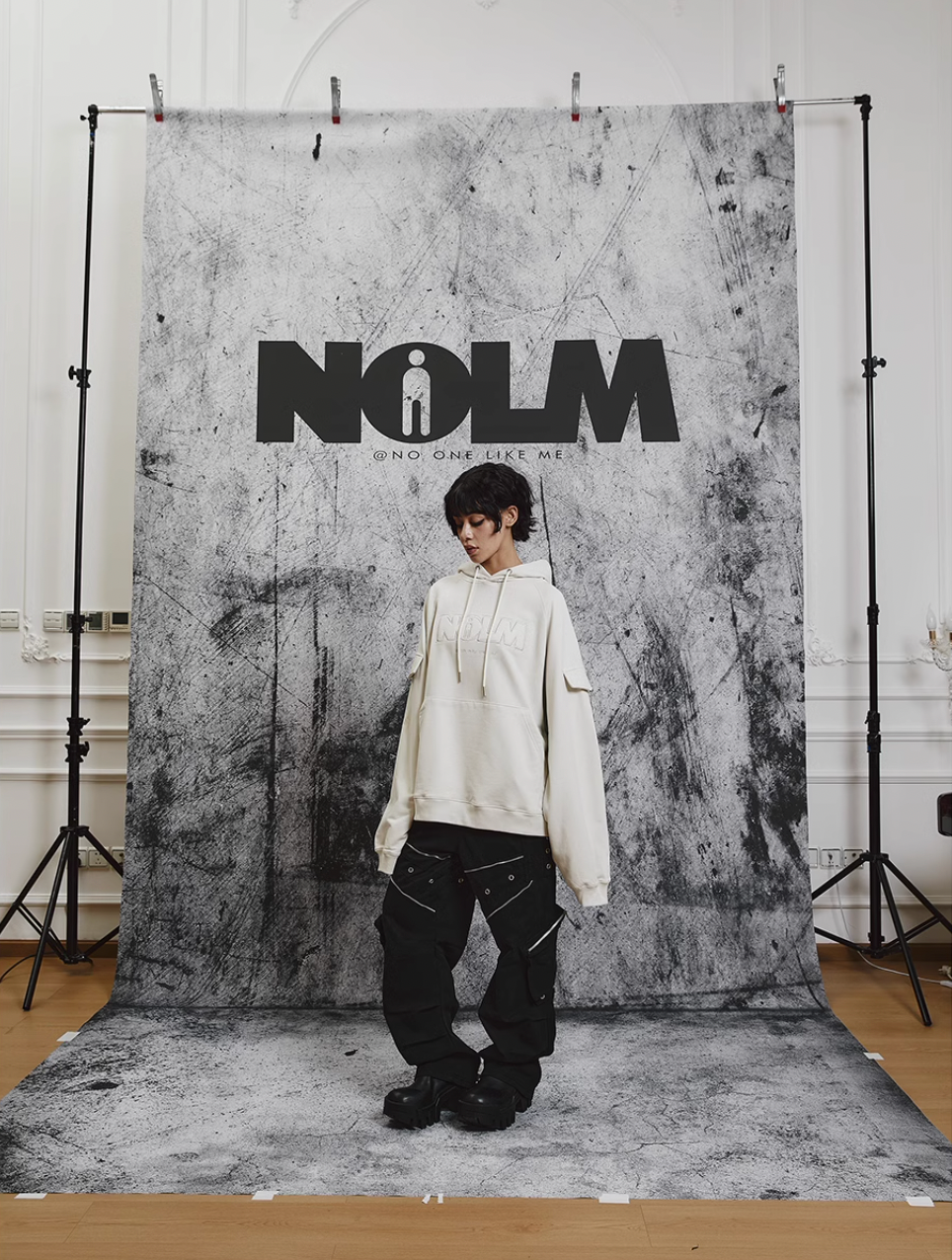 STEEPC NOLM Embroidered Logo Loose Hoodie