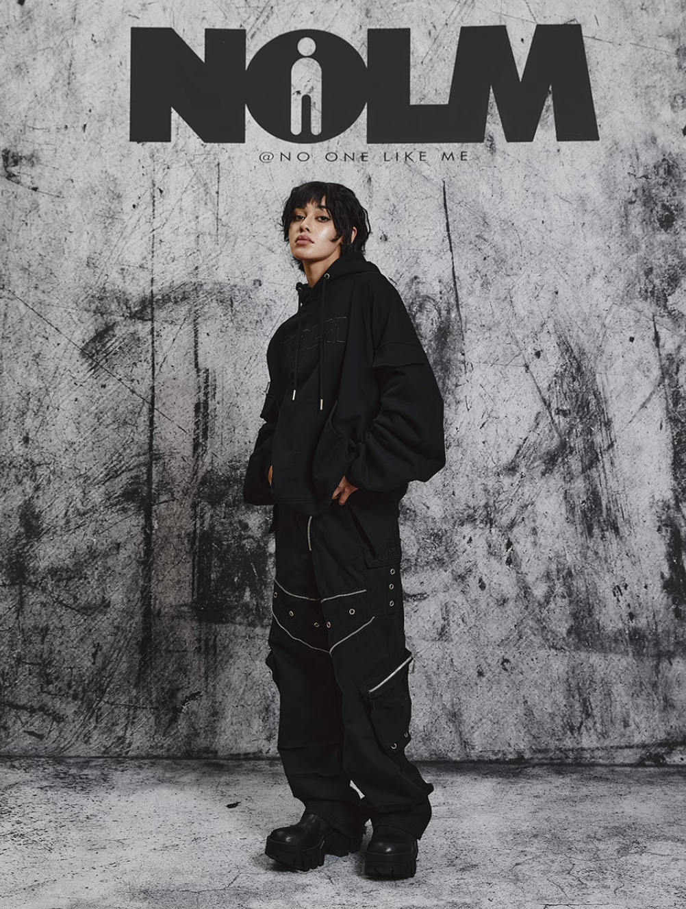 STEEPC NOLM Embroidered Logo Loose Hoodie