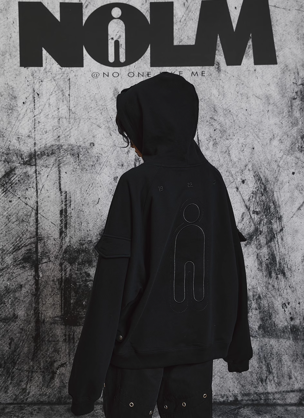 STEEPC NOLM Embroidered Logo Loose Hoodie