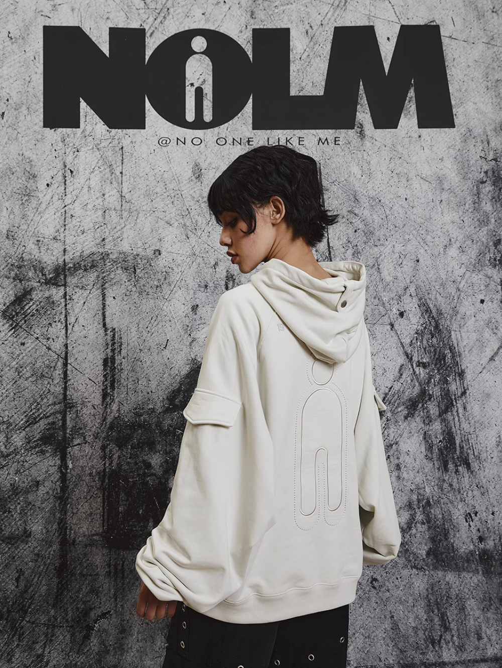 STEEPC NOLM Embroidered Logo Loose Hoodie