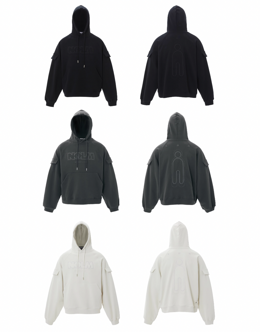 STEEPC NOLM Embroidered Logo Loose Hoodie