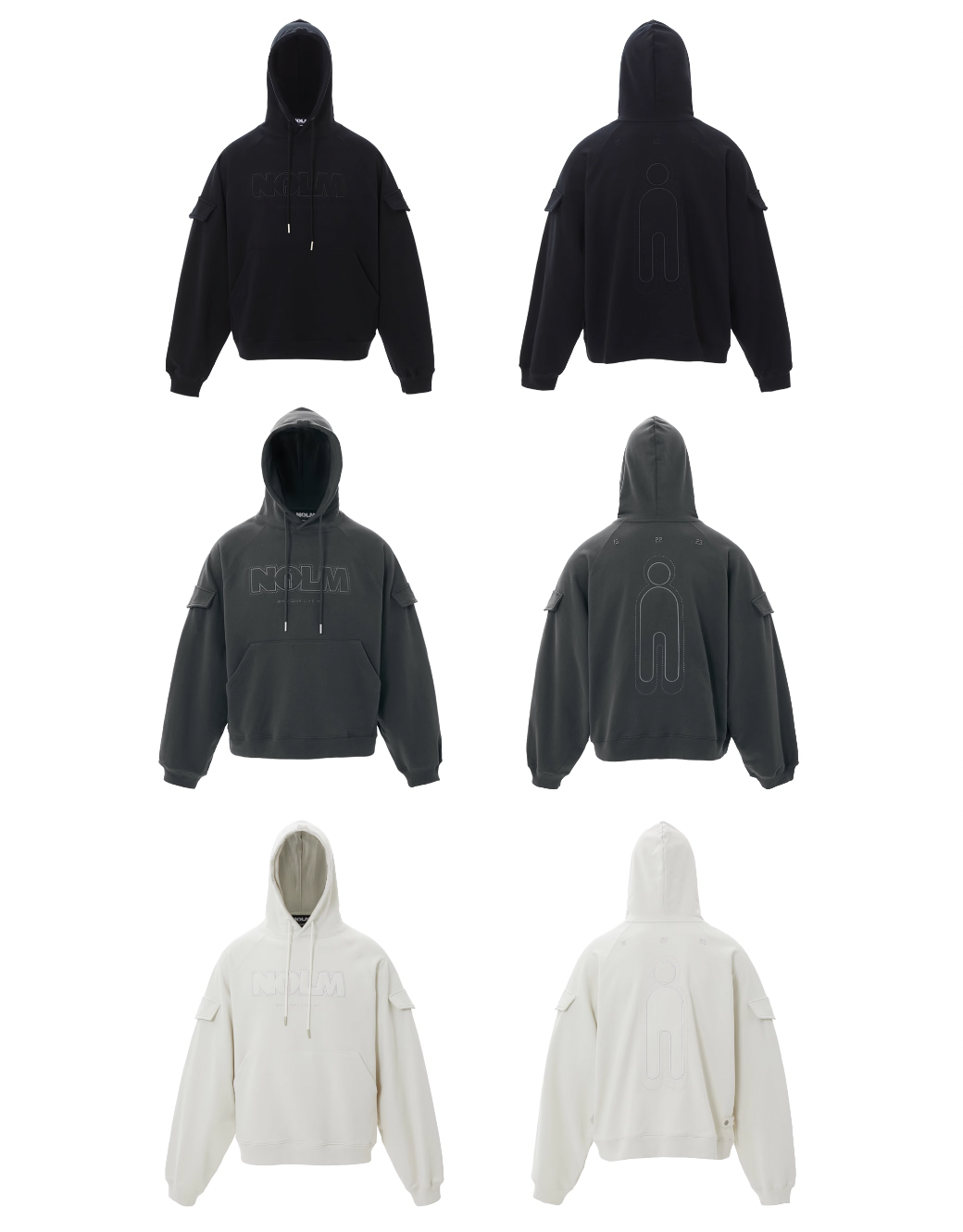 STEEPC NOLM Embroidered Logo Loose Hoodie