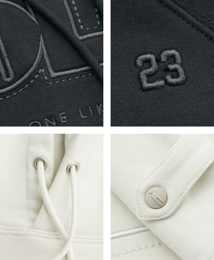 STEEPC NOLM Embroidered Logo Loose Hoodie