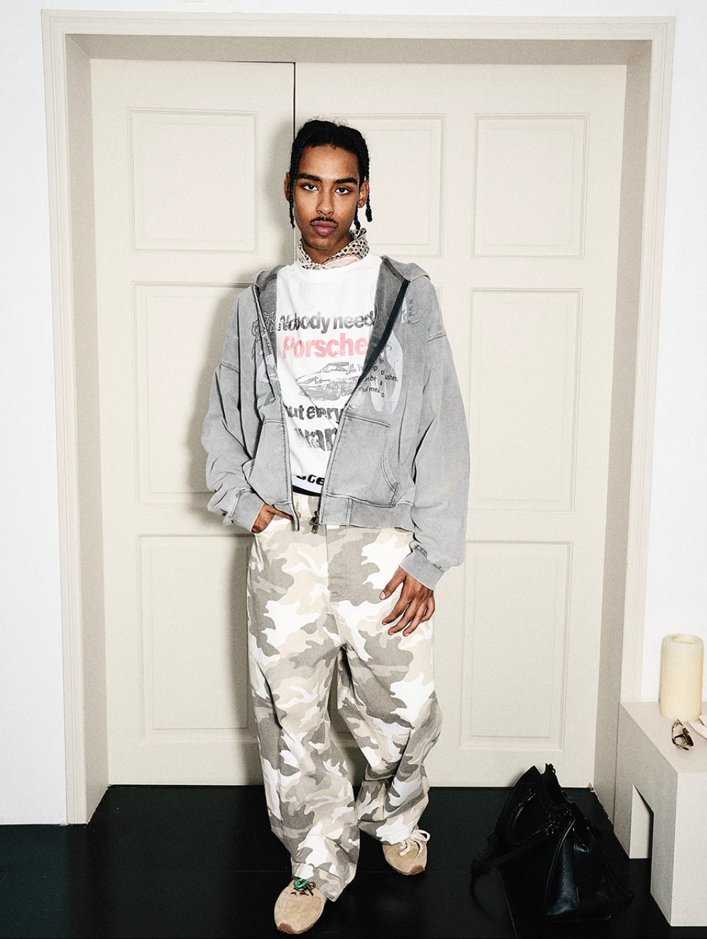 STEEPC Heavy Washed Old Boxy Zip Hoodie