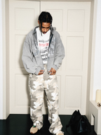 STEEPC Heavy Washed Old Boxy Zip Hoodie