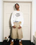 STEEPC Aged Torn Double Waisted Lumberjack Double Knee Baggy Shorts
