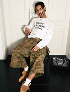 STEEPC Camouflage Distressed Cargo Baggy Shorts