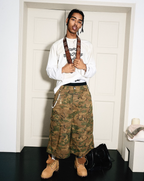 STEEPC Camouflage Distressed Cargo Baggy Shorts