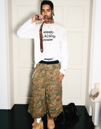 STEEPC Camouflage Distressed Cargo Baggy Shorts