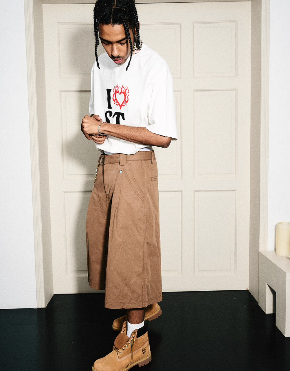 STEEPC Lumberjack Jewel Double Knee Baggy Shorts