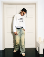 STEEPC Yellowed Vintage Washed Worn Jeans