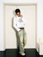 STEEPC Yellowed Vintage Washed Worn Jeans