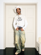 STEEPC Yellowed Vintage Washed Worn Jeans